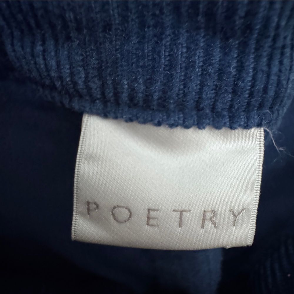 Poetry Hemp Blend Corduroy Workwear Pants Blue Carpenter Style | US 2 - Picture 6 of 8